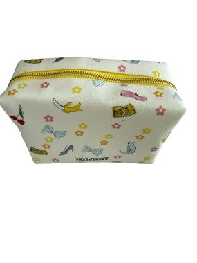 Marc Jacobs Cream Cosmetic Pouch with Multicolor Icon Print
